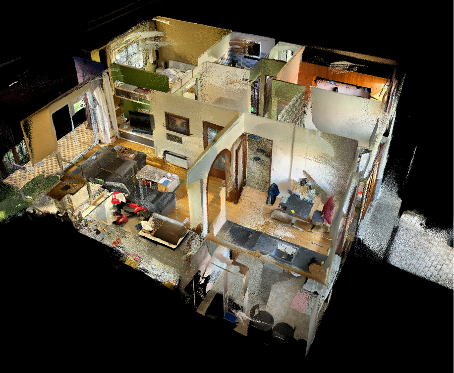 Multi-floor building scan demonstrating large area 3D capturing capabilities of MAVO 3D