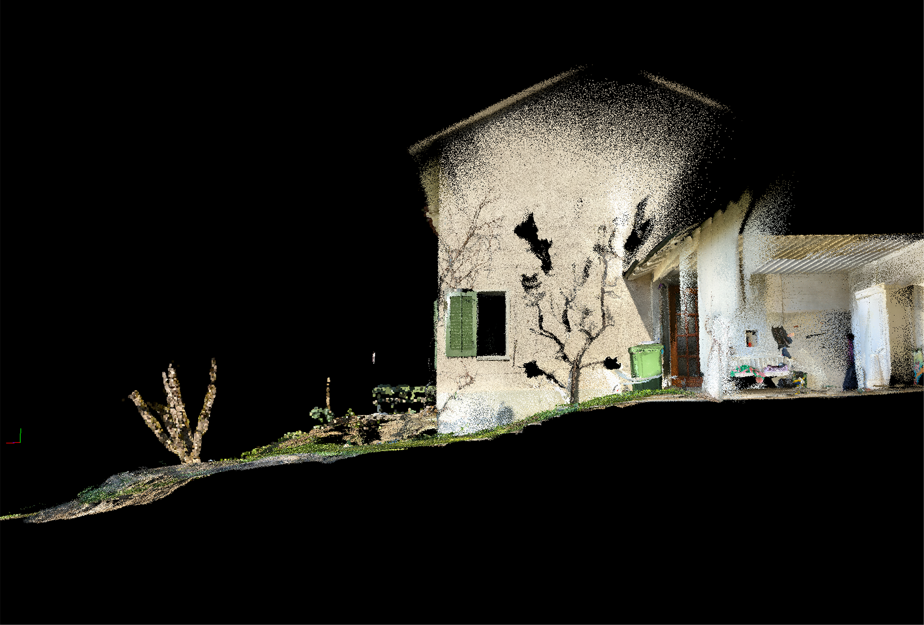 MAVO 3D 3D scan of an old historic half-timbered house from the outside